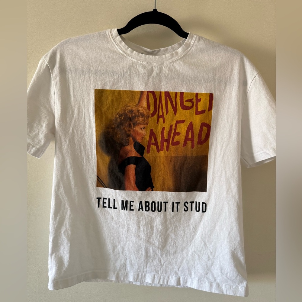 Zara White T-Shirt with Graphic Print